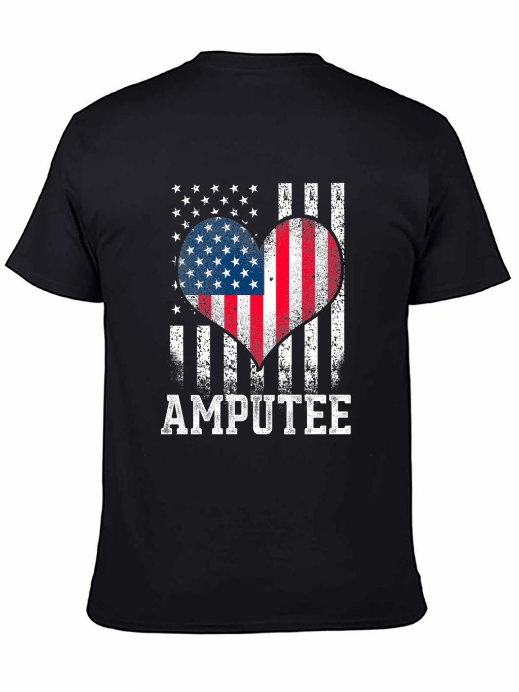 Amputee USA Flag Heart Graphic Tee