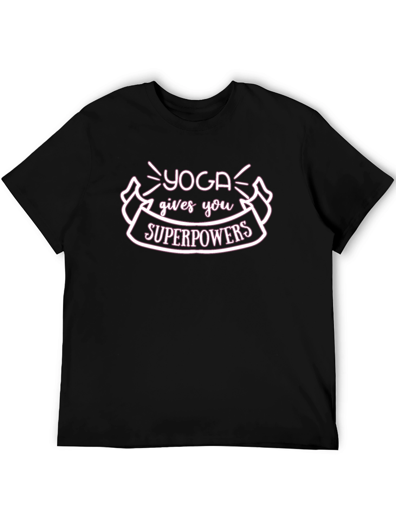 Yoga Superpowers Black T-Shirt