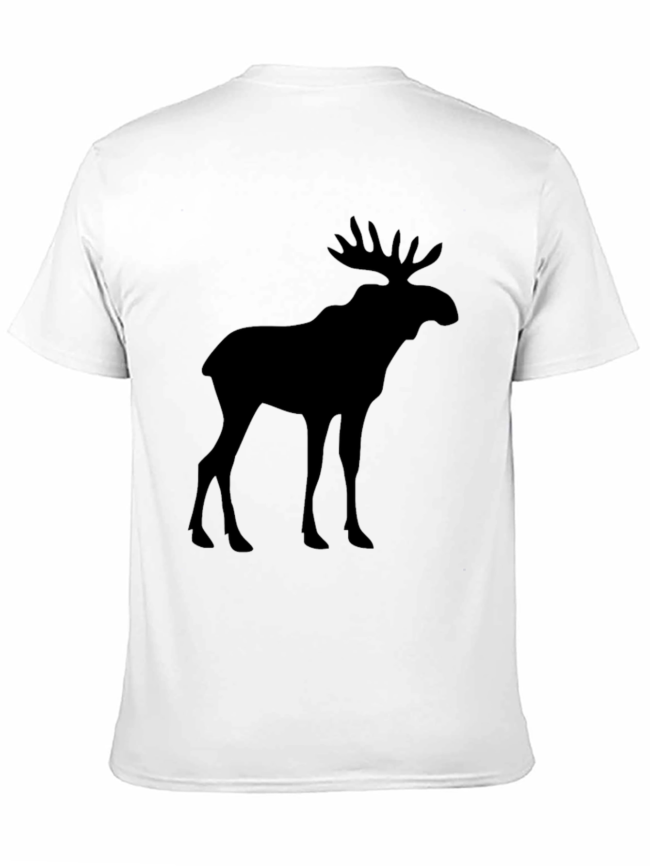 Moose Silhouette Graphic Tee - Black