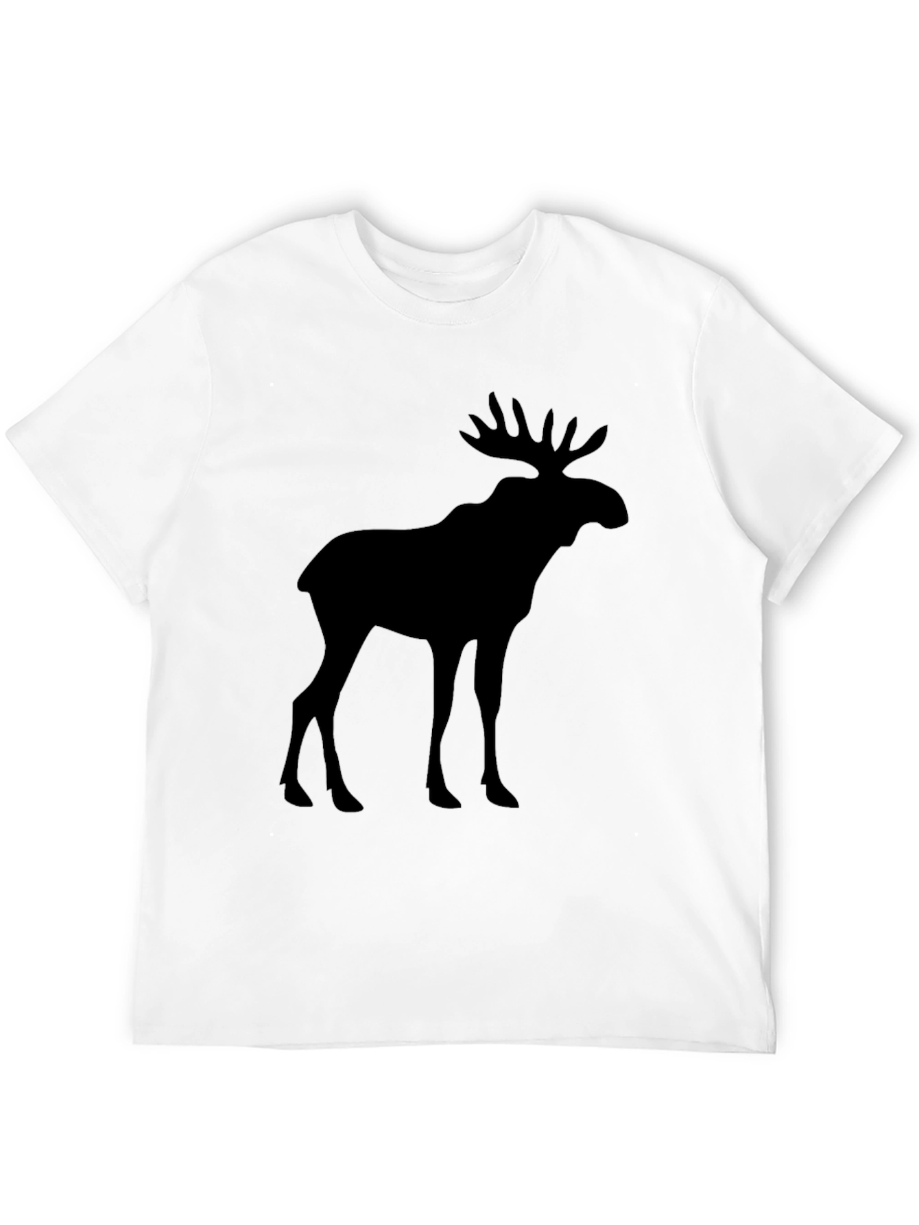 Moose Silhouette Graphic Tee - Black