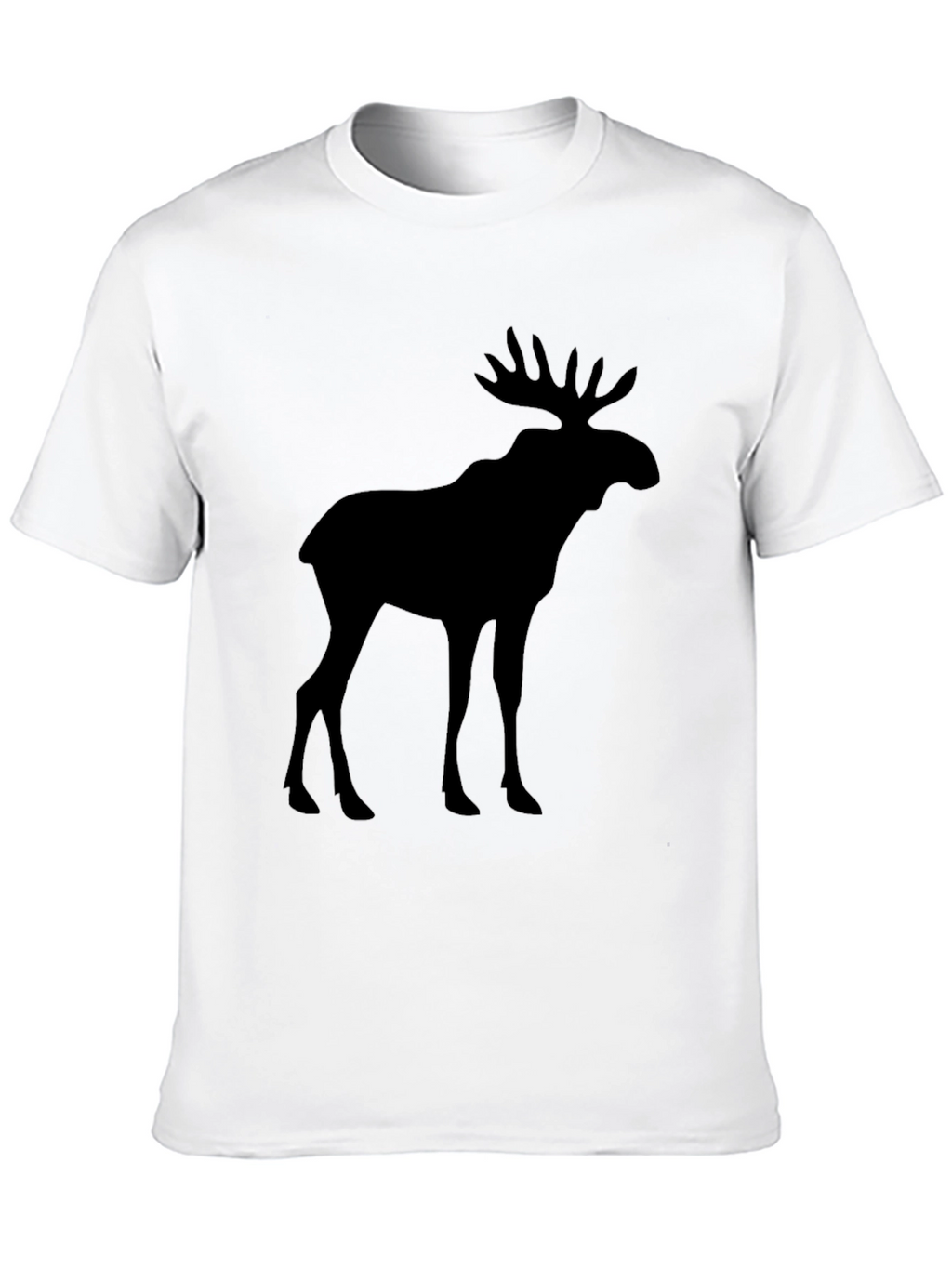 Moose Silhouette Graphic Tee - Black