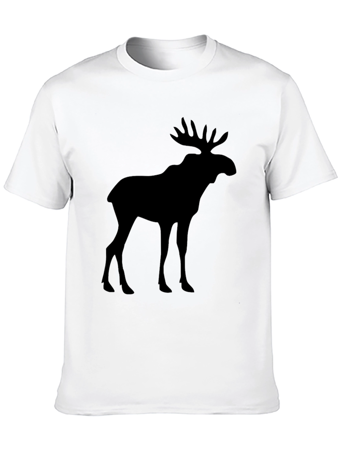 Moose Silhouette Graphic Tee - Black