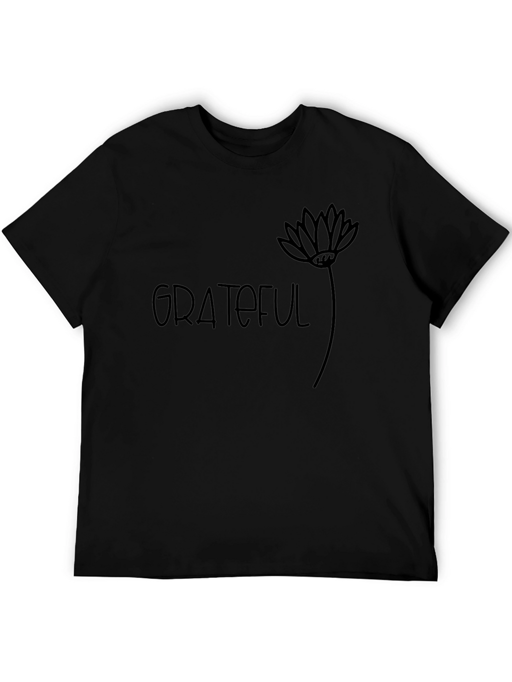 Grateful Graphic Tee - Black Casual Shirt