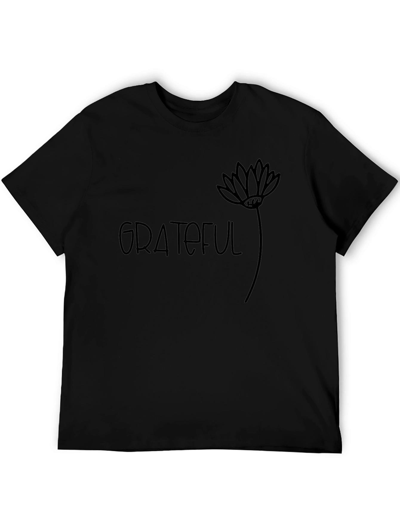 Grateful Graphic Tee - Black Casual Shirt