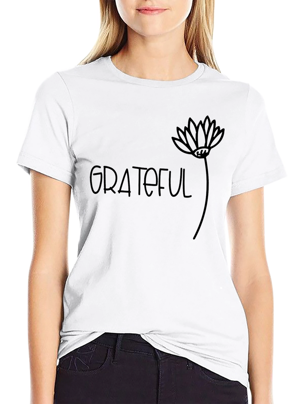 Grateful Graphic Tee - Black Casual Shirt