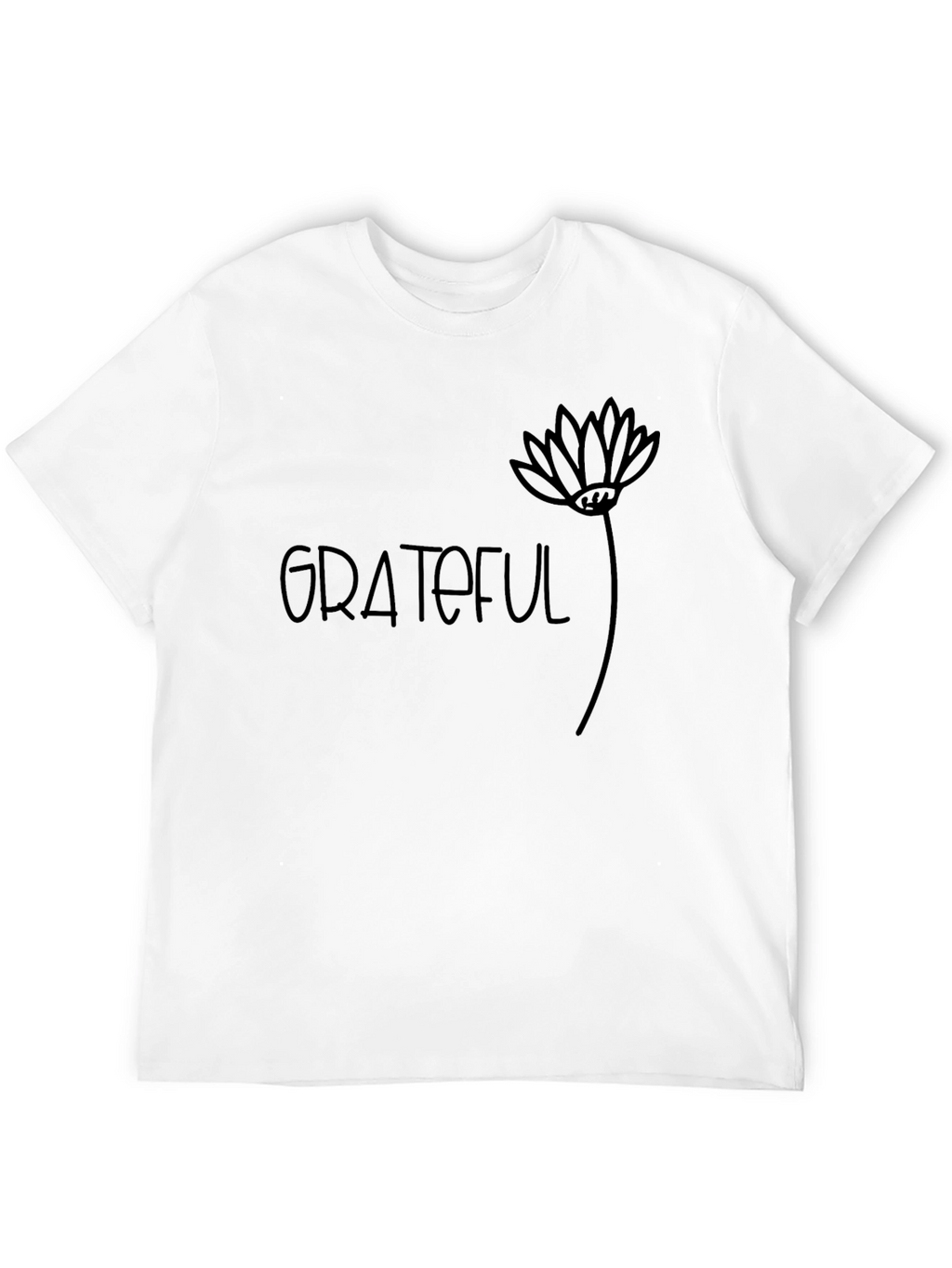 Grateful Graphic Tee - Black Casual Shirt