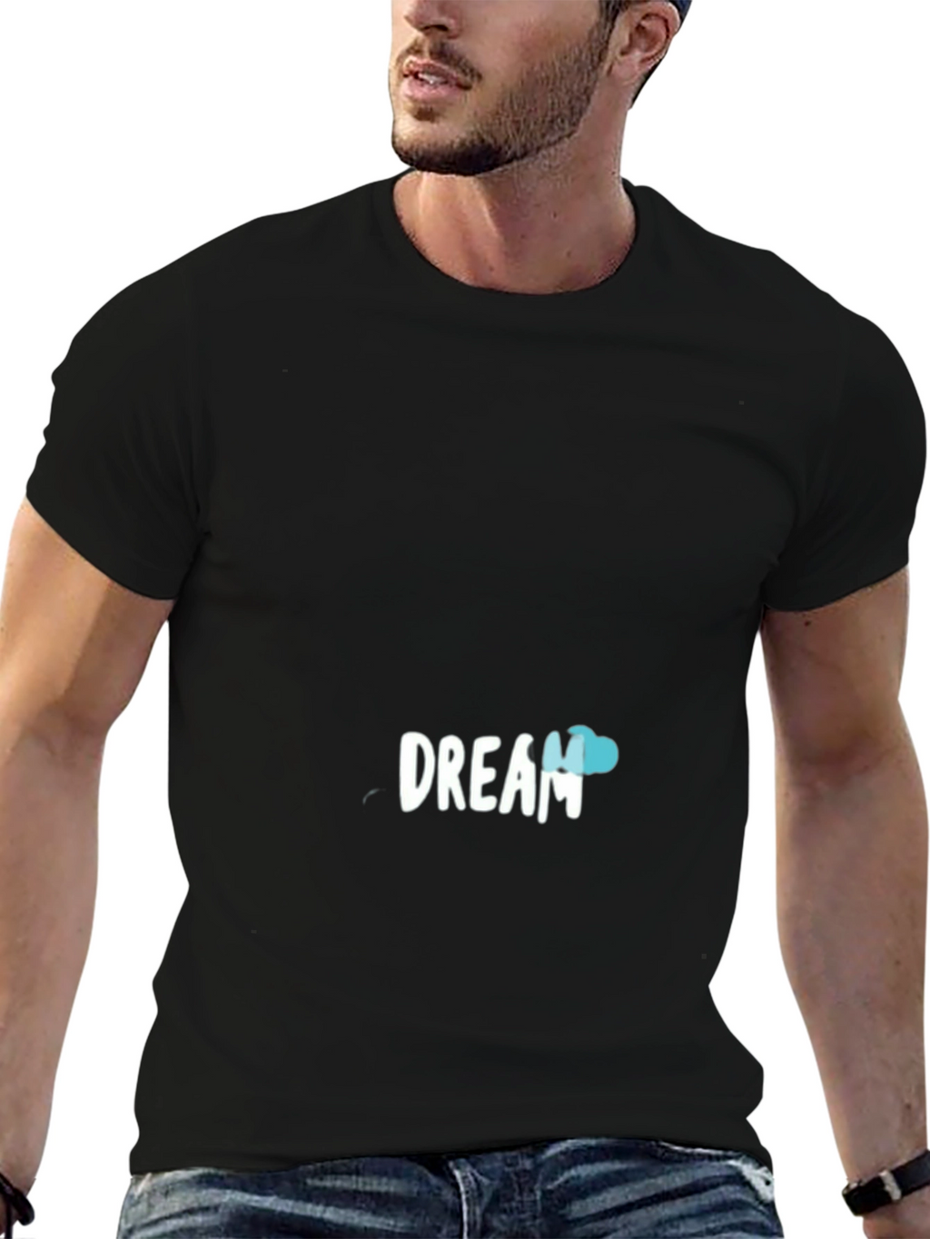 Dream Cloud Graphic Black T-Shirt
