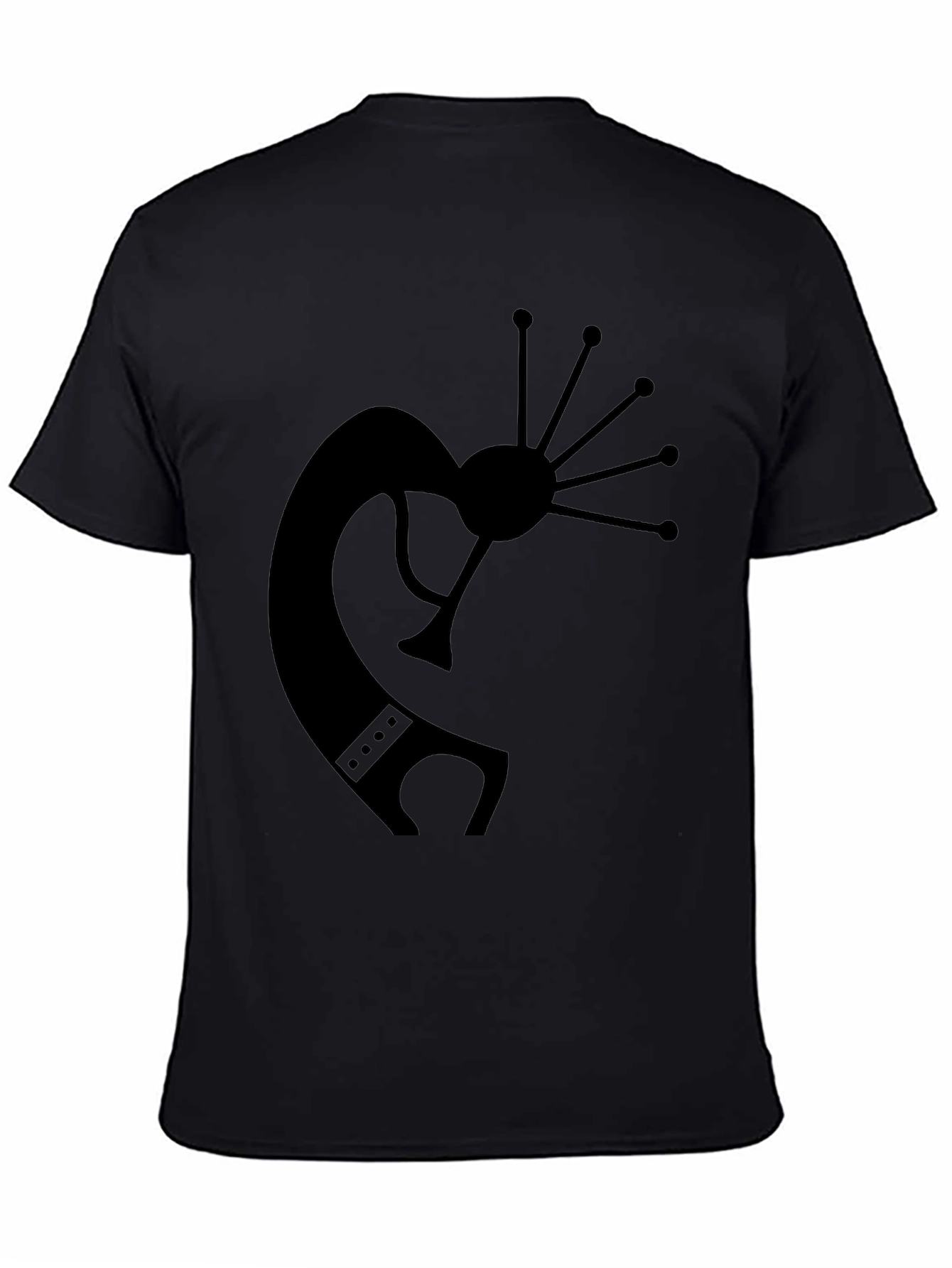 Kokopelli Graphic Tee - Black Cotton T-Shirt