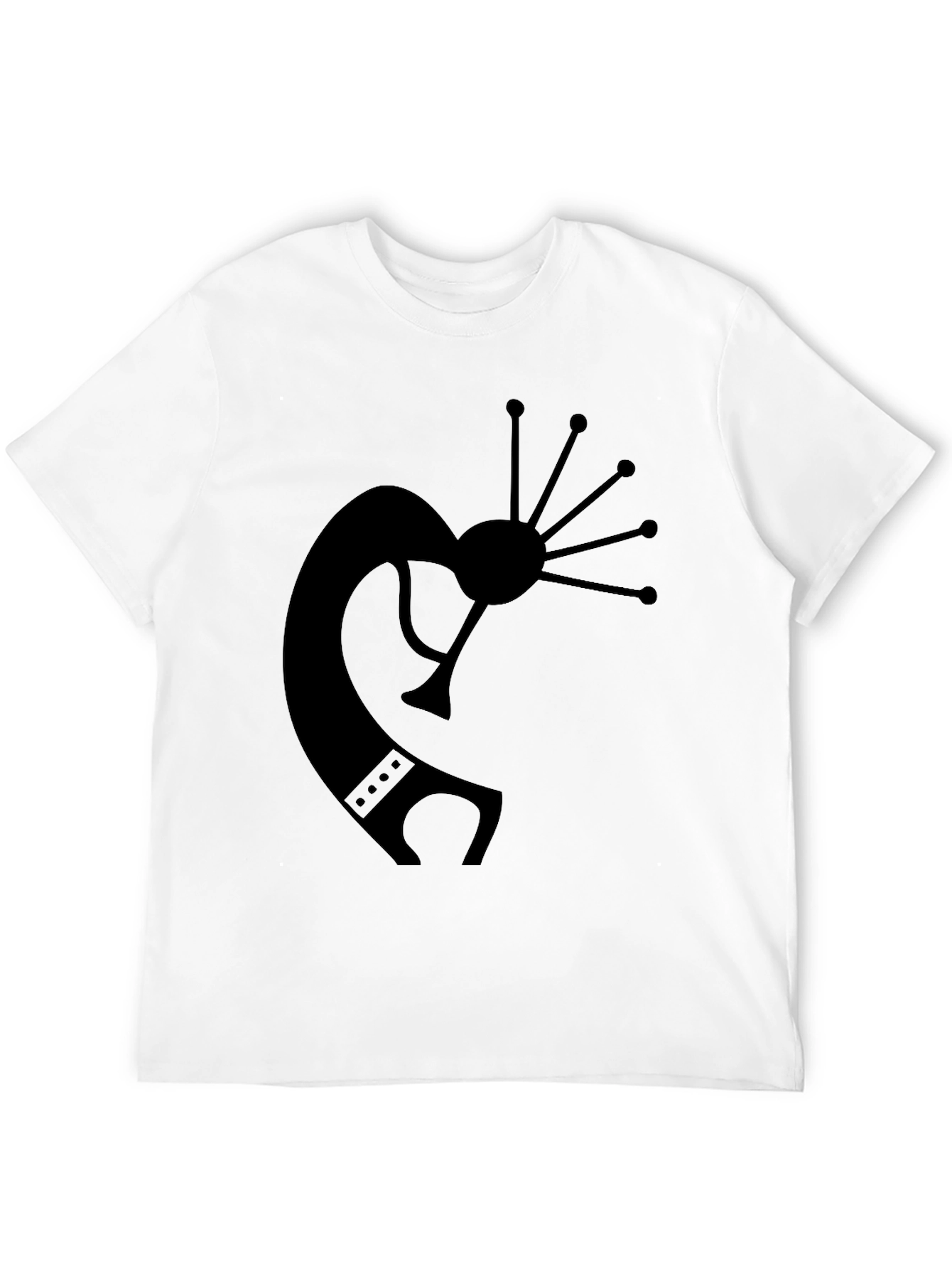 Kokopelli Graphic Tee - Black Cotton T-Shirt