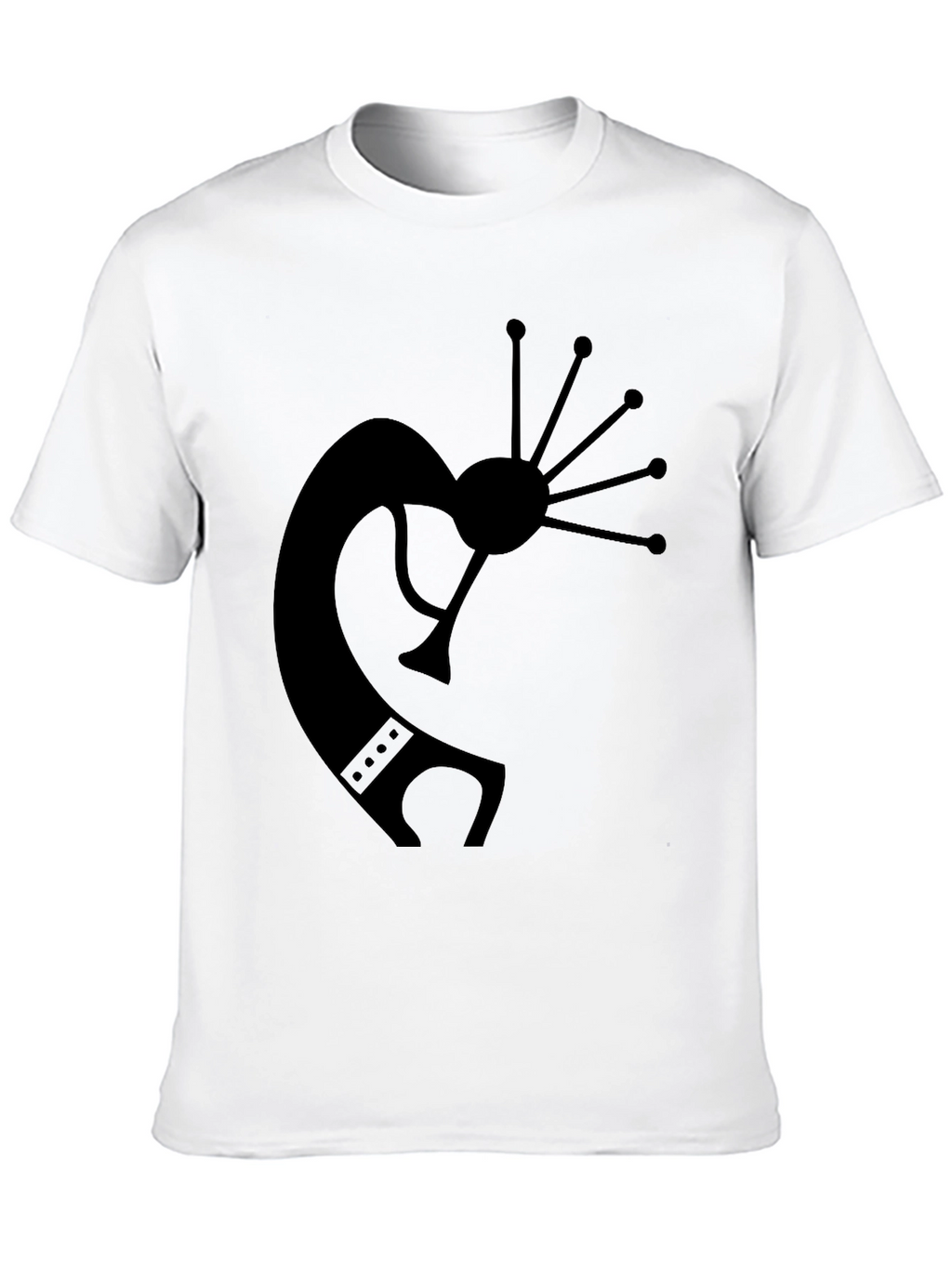 Kokopelli Graphic Tee - Black Cotton T-Shirt
