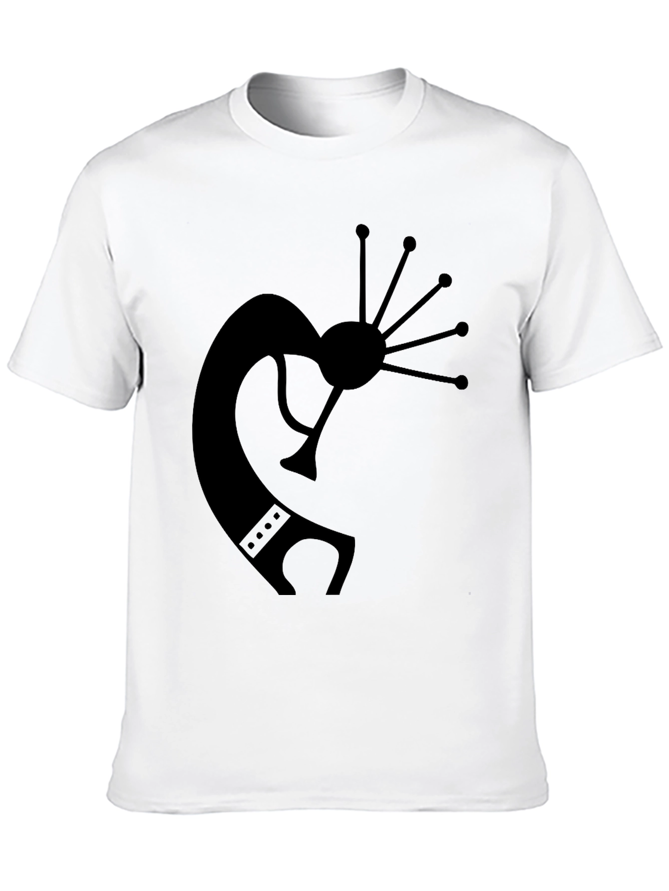 Kokopelli Graphic Tee - Black Cotton T-Shirt