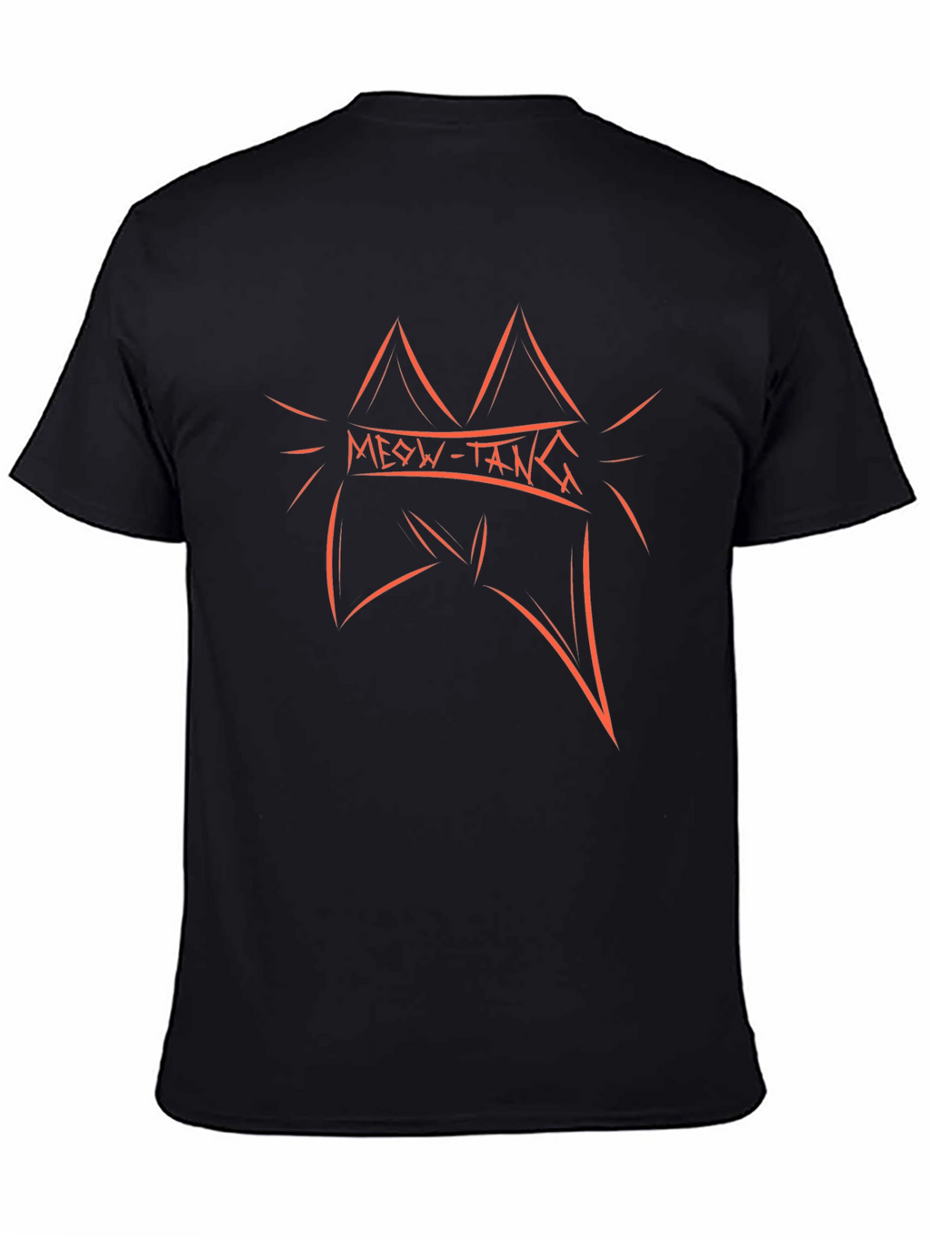 Meow-Tang Graphic Tee - Soft Black Cotton T-Shirt