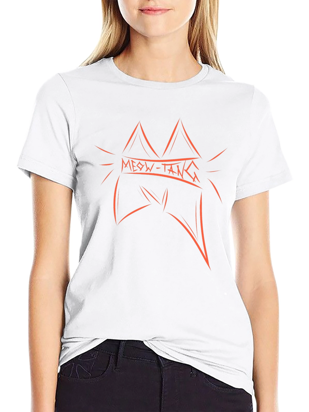 Meow-Tang Graphic Tee - Soft Black Cotton T-Shirt
