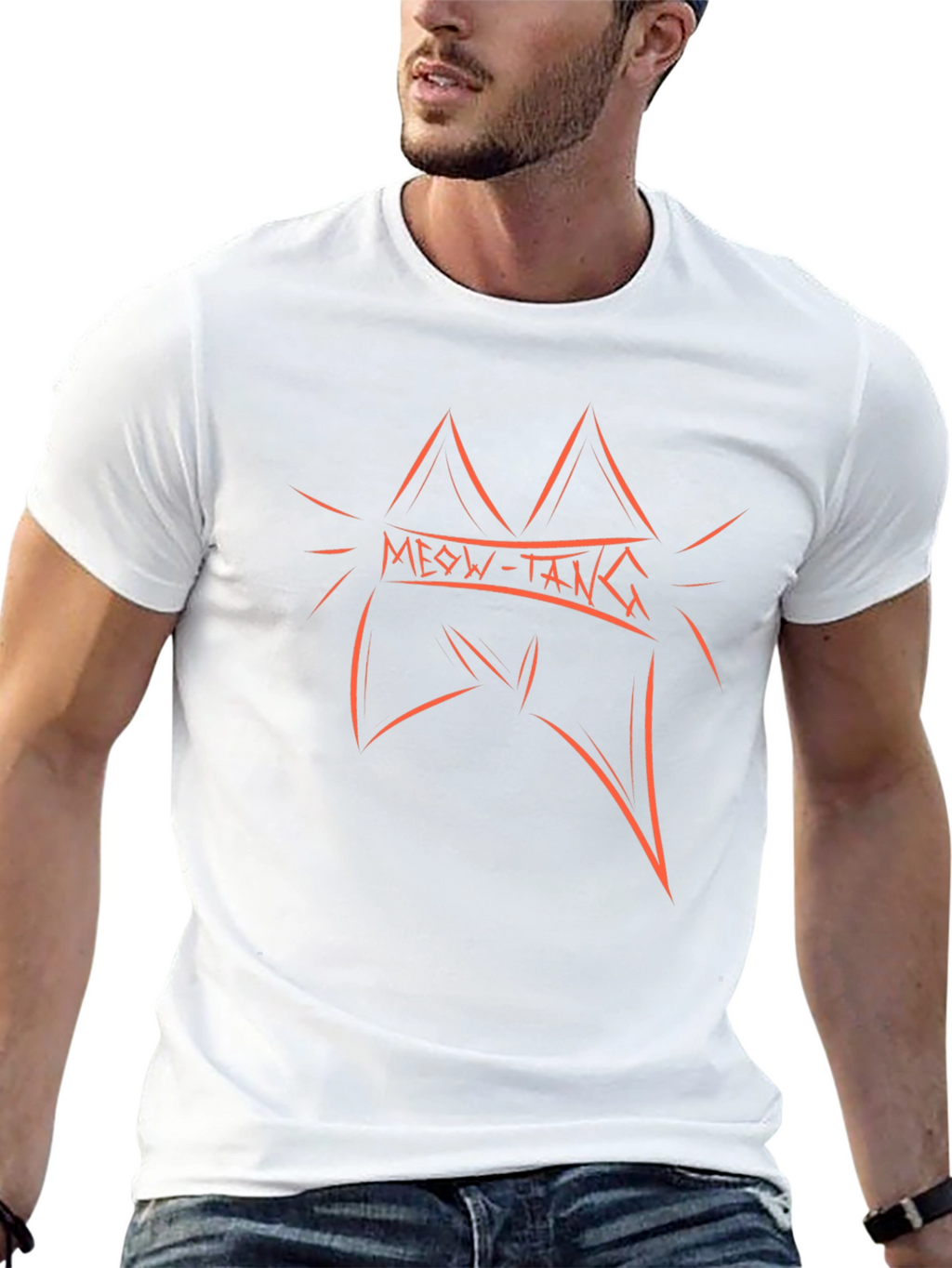 Meow-Tang Graphic Tee - Soft Black Cotton T-Shirt