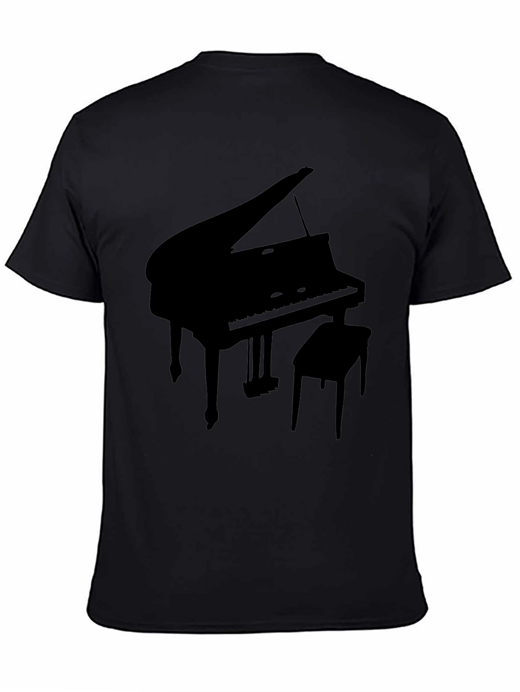 Piano Graphic Tee - Black Grand Piano Shirt