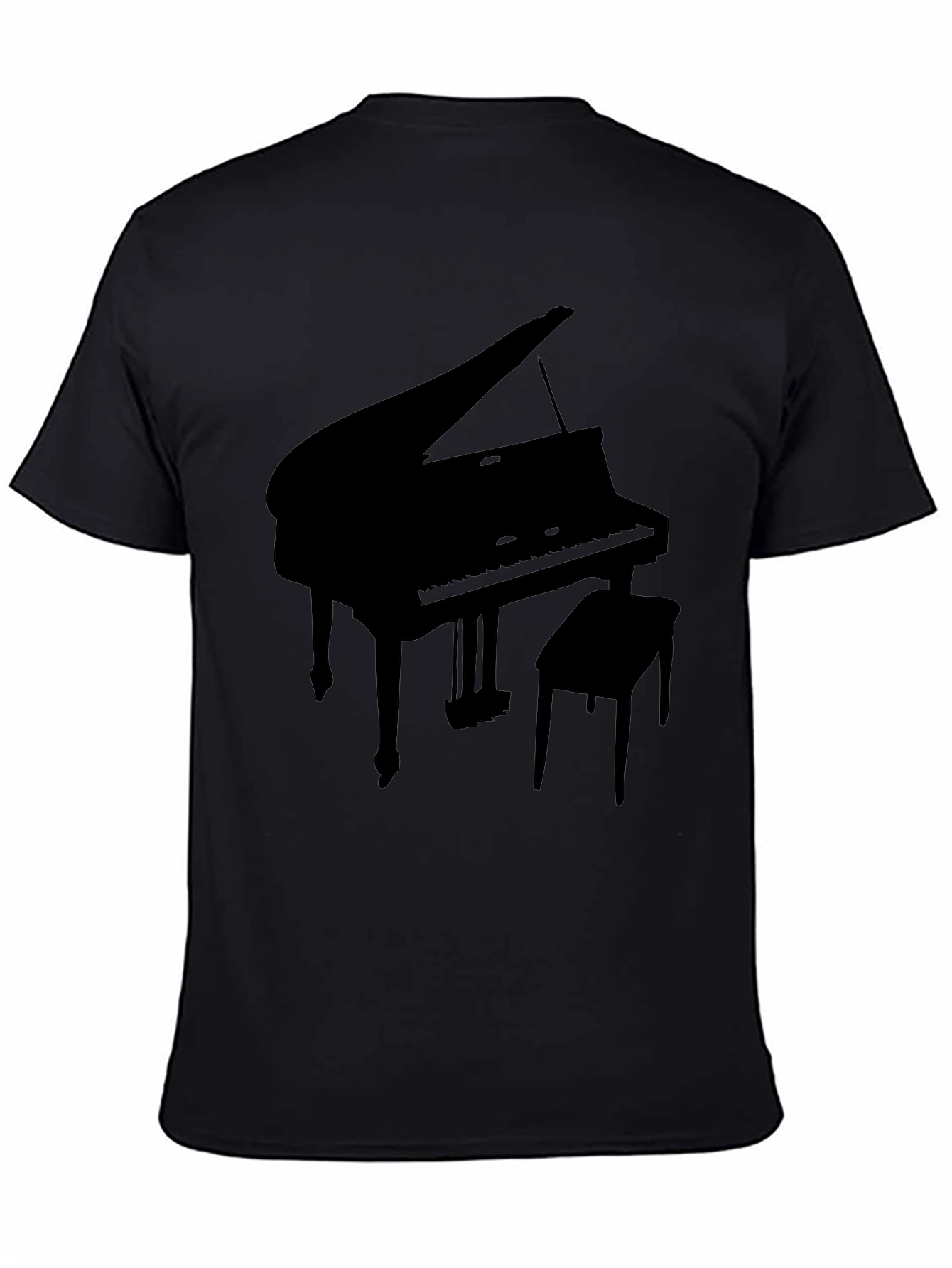 Piano Graphic Tee - Black Grand Piano Shirt