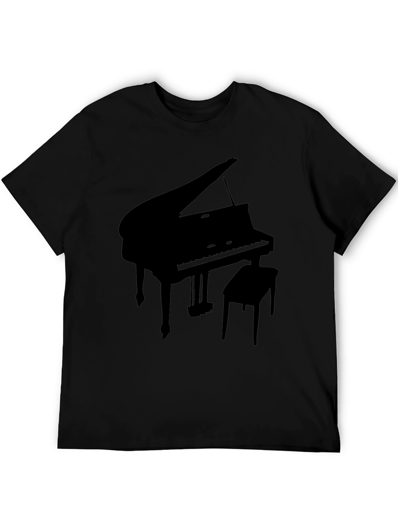 Piano Graphic Tee - Black Grand Piano Shirt