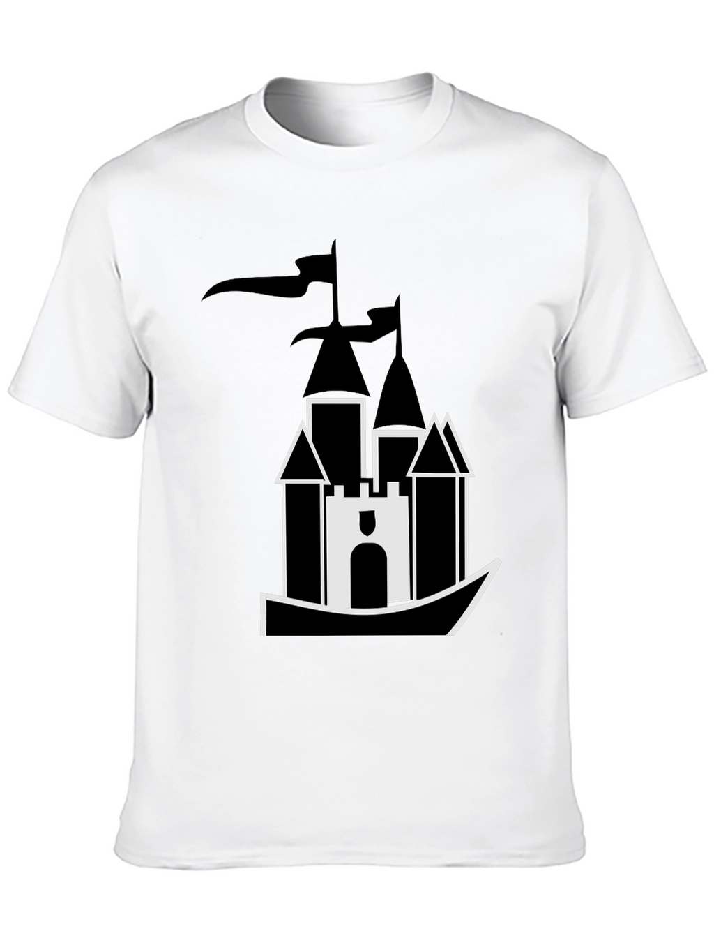 Castle Graphic Tee - Black Cotton Blend