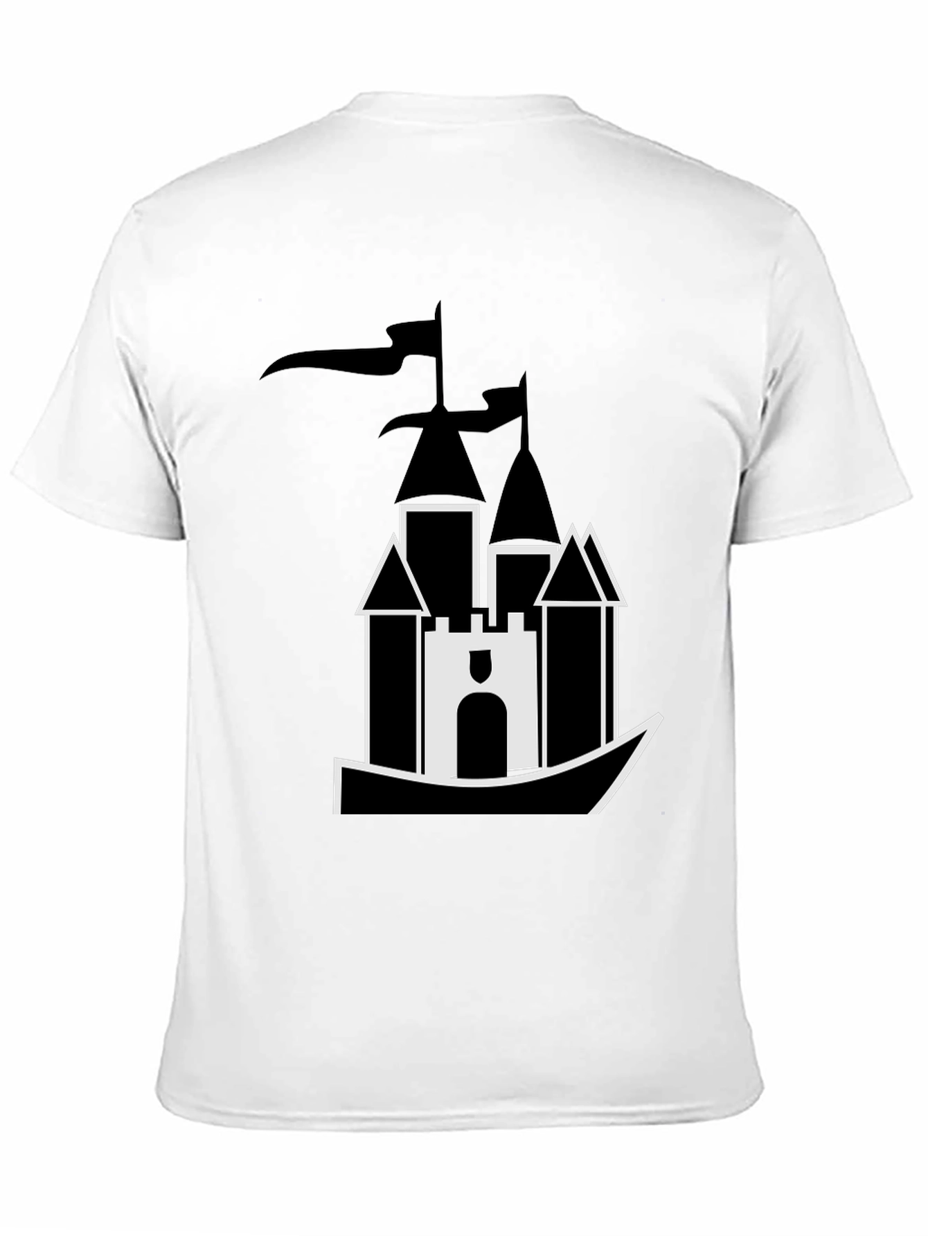 Castle Graphic Tee - Black Cotton Blend