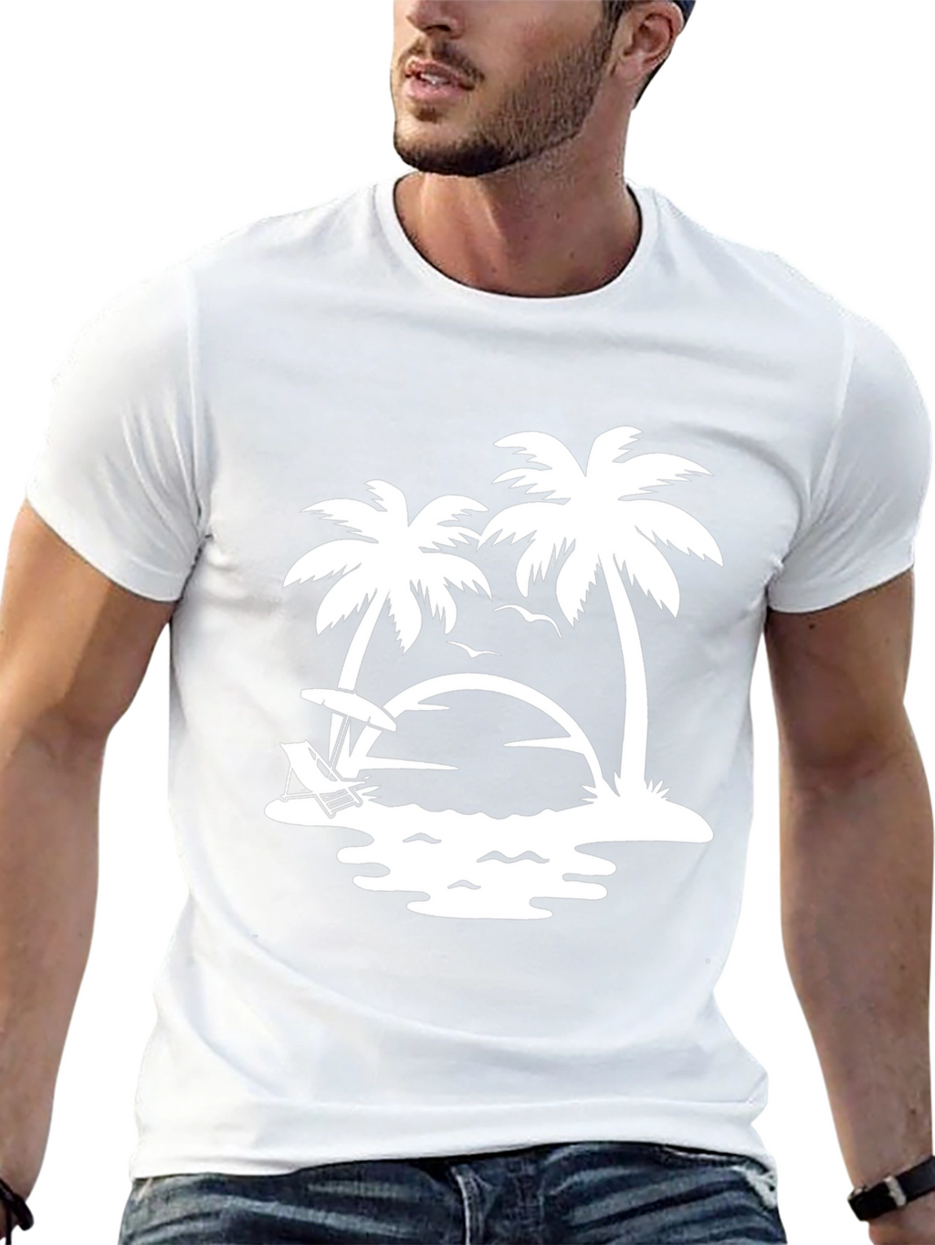 Beach Scene Graphic T-Shirt