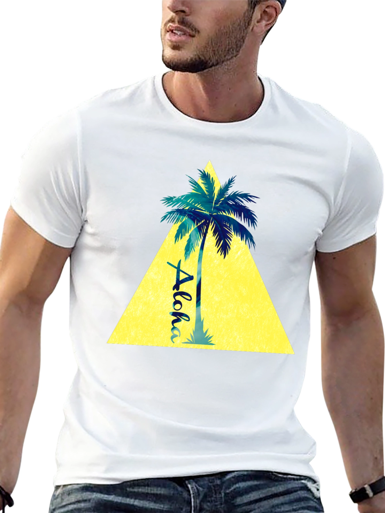Aloha Palm Tree Graphic Tee