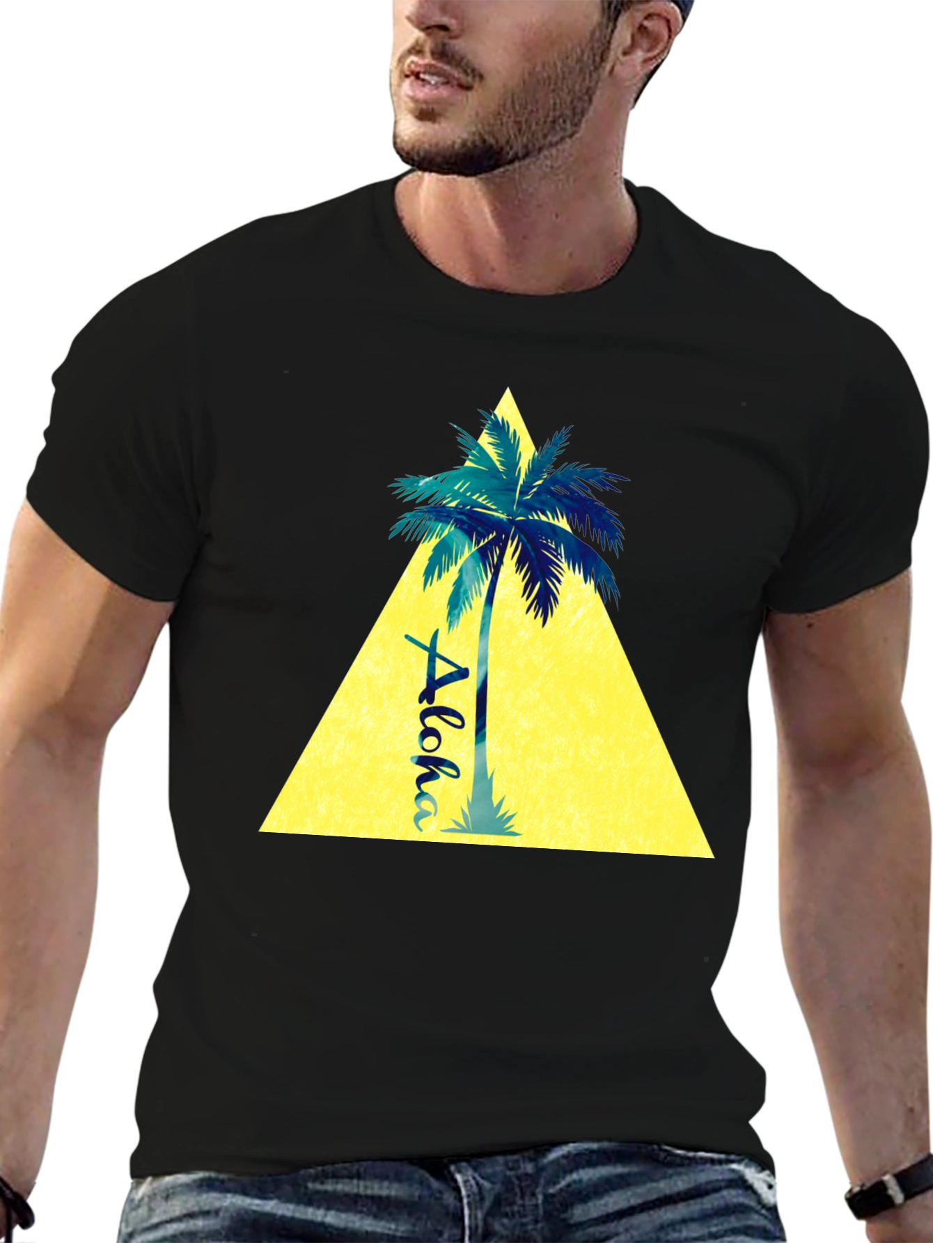 Aloha Palm Tree Graphic Tee