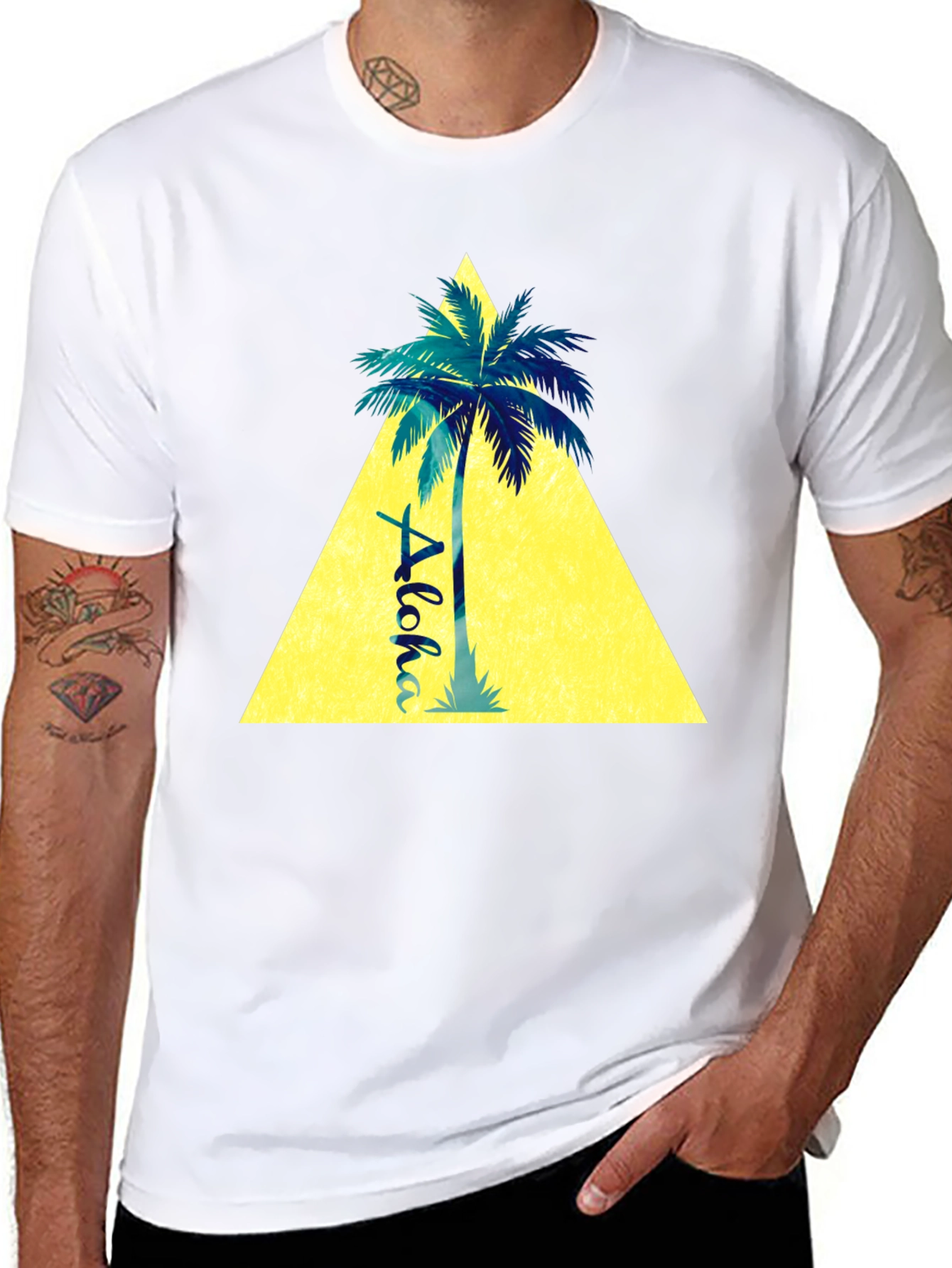 Aloha Palm Tree Graphic Tee