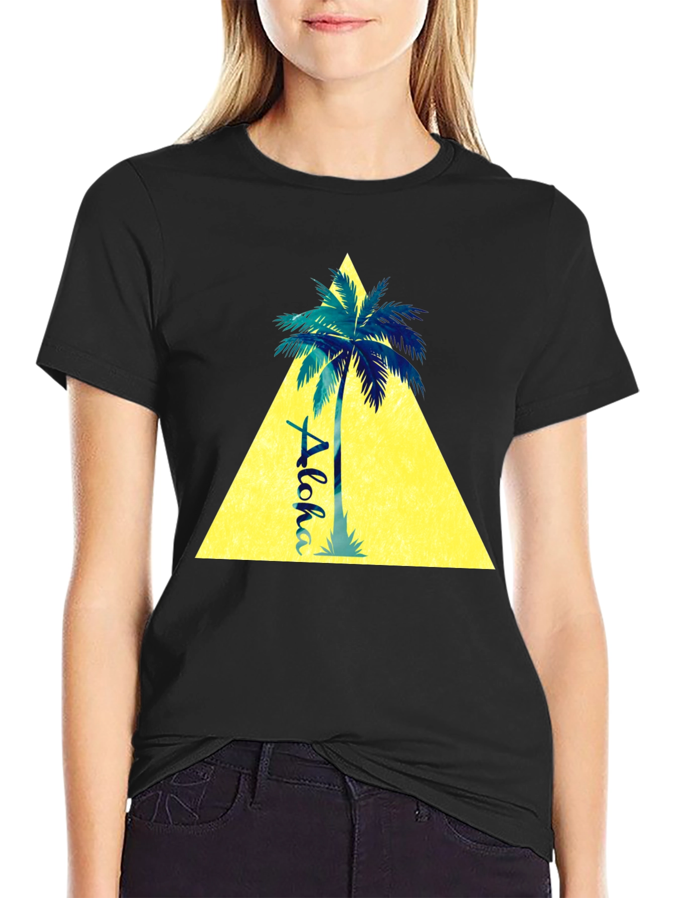 Aloha Palm Tree Graphic Tee