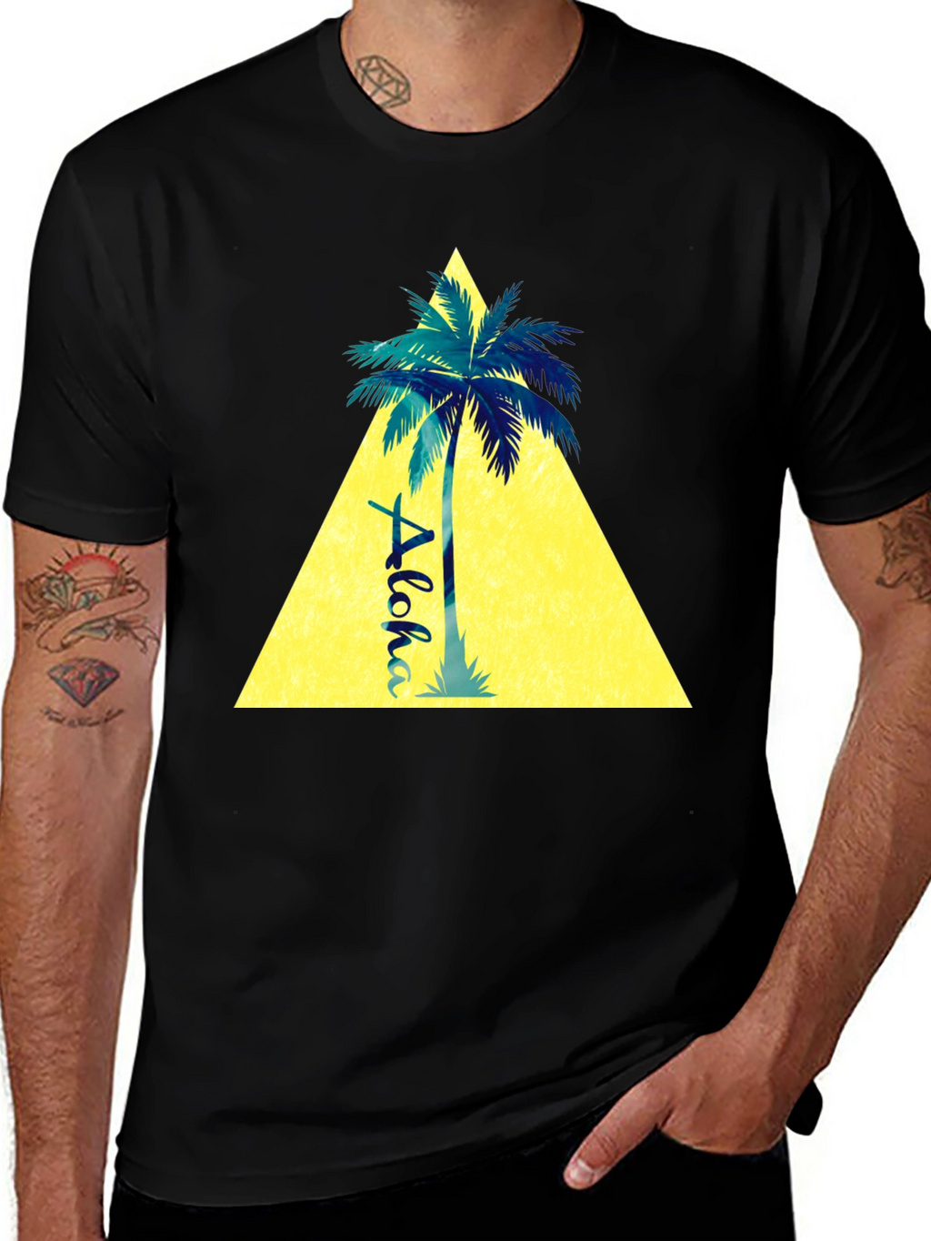 Aloha Palm Tree Graphic Tee