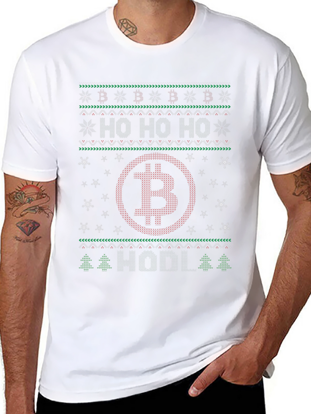 Bitcoin HODL Christmas Ugly Sweater T-Shirt