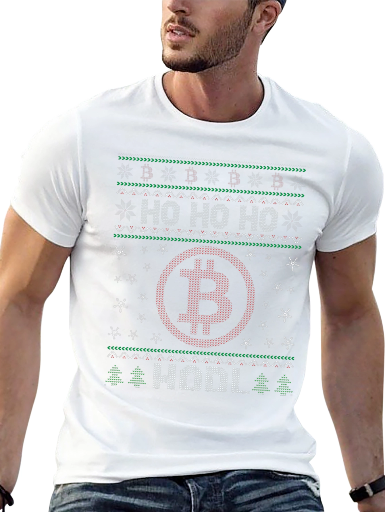 Bitcoin HODL Christmas Ugly Sweater T-Shirt