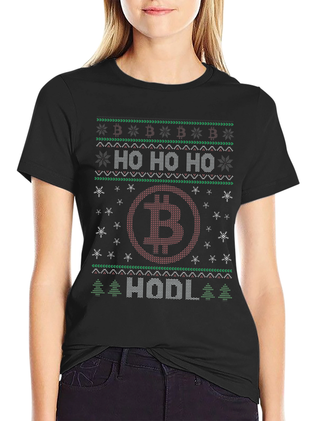 Bitcoin HODL Christmas Ugly Sweater T-Shirt