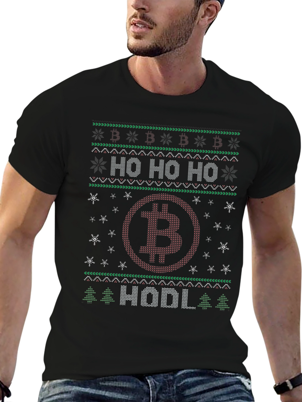 Bitcoin HODL Christmas Ugly Sweater T-Shirt