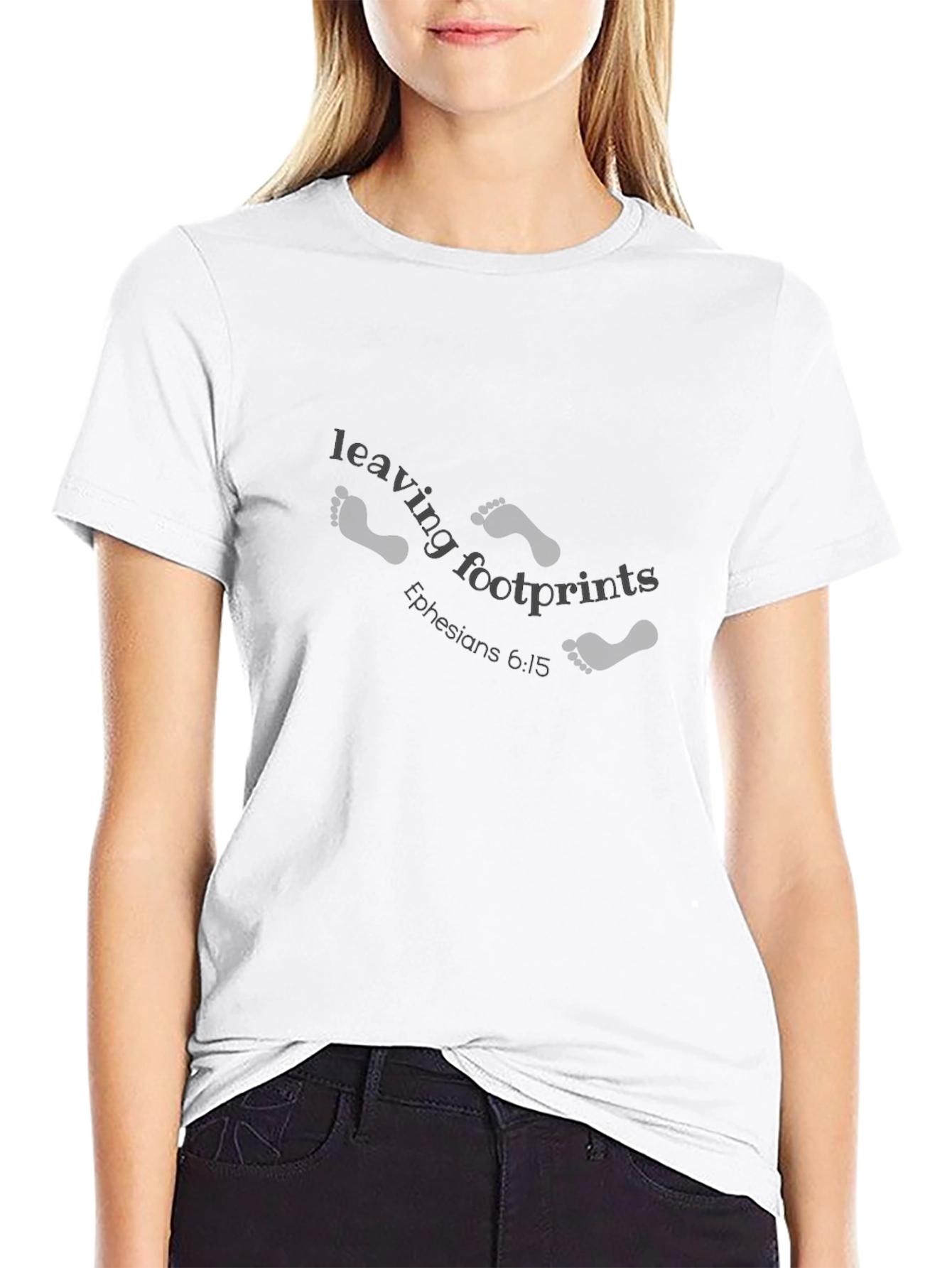 Leaving Footprints Christian Black T-Shirt