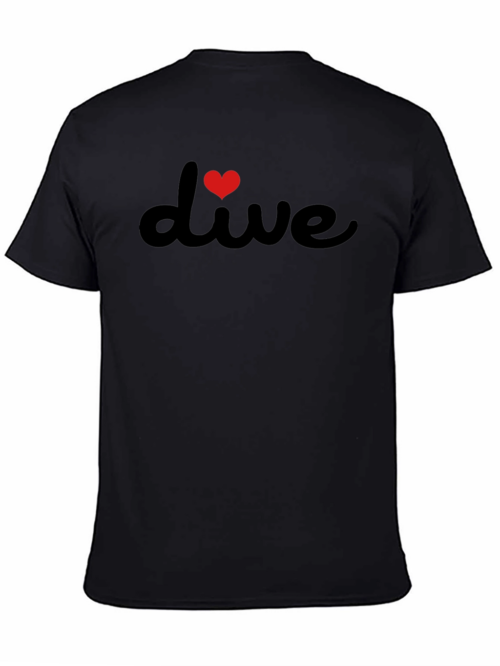 I Heart Dive Black Graphic Tee Shirt
