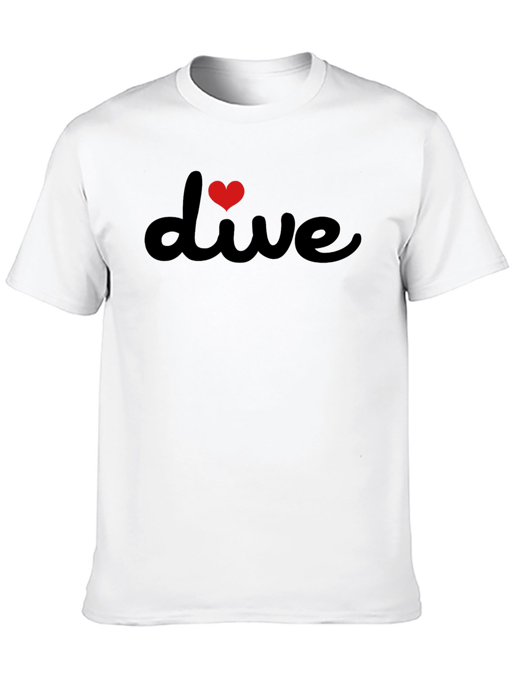 I Heart Dive Black Graphic Tee Shirt