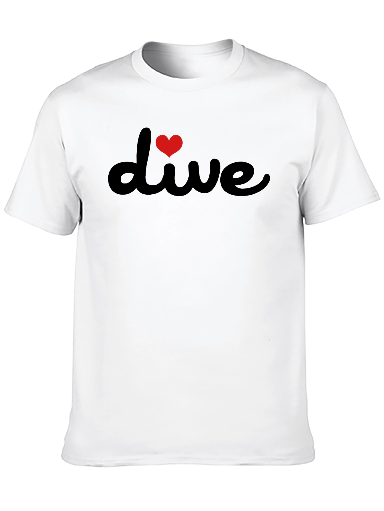 I Heart Dive Black Graphic Tee Shirt