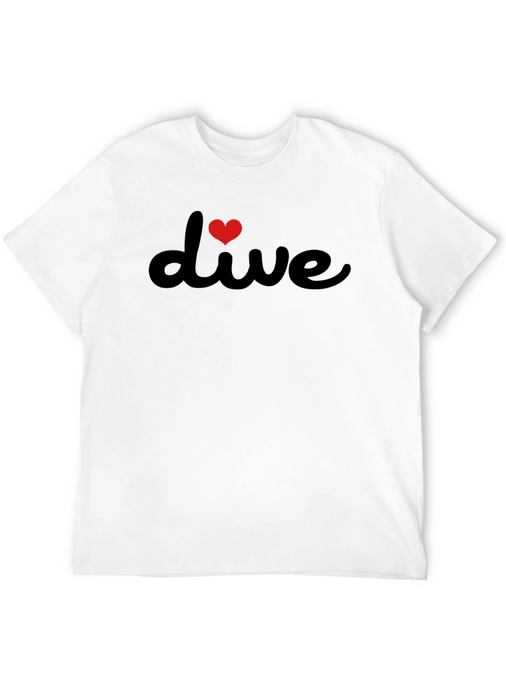 I Heart Dive Black Graphic Tee Shirt