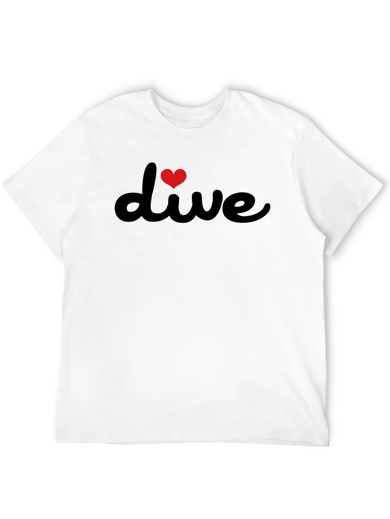 I Heart Dive Black Graphic Tee Shirt