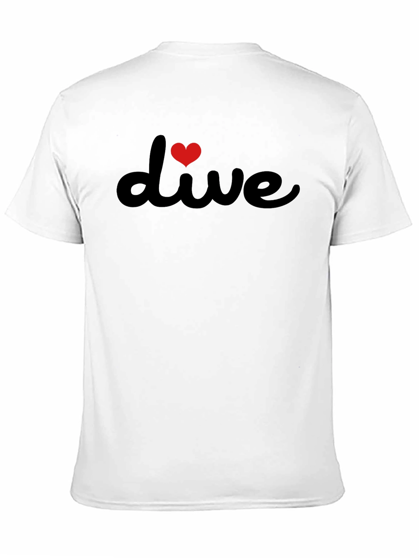 I Heart Dive Black Graphic Tee Shirt