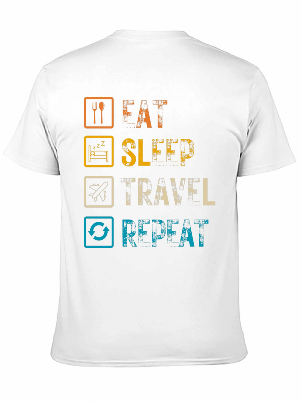 Eat Sleep Travel Repeat Graphic Tee
