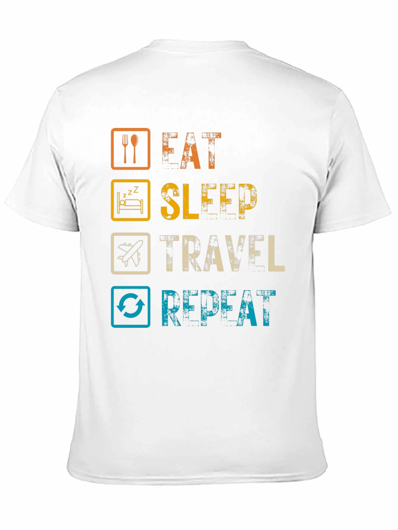 Eat Sleep Travel Repeat Graphic Tee