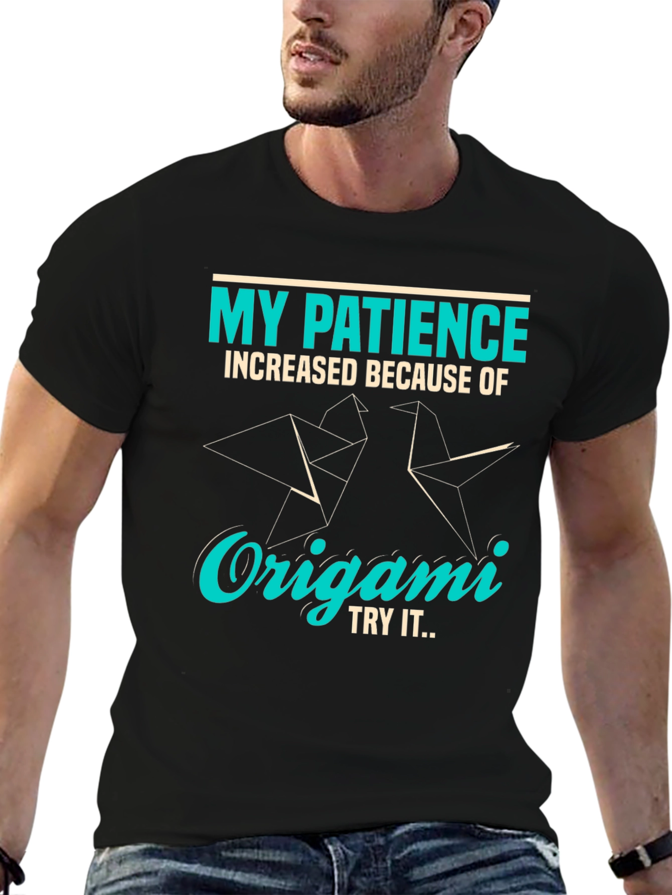 Origami Patience T-Shirt - Unique Graphic Tee