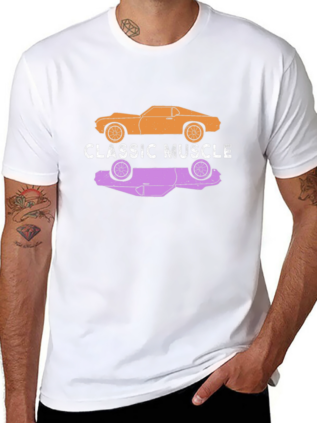 Classic Muscle Car T-Shirt - Black
