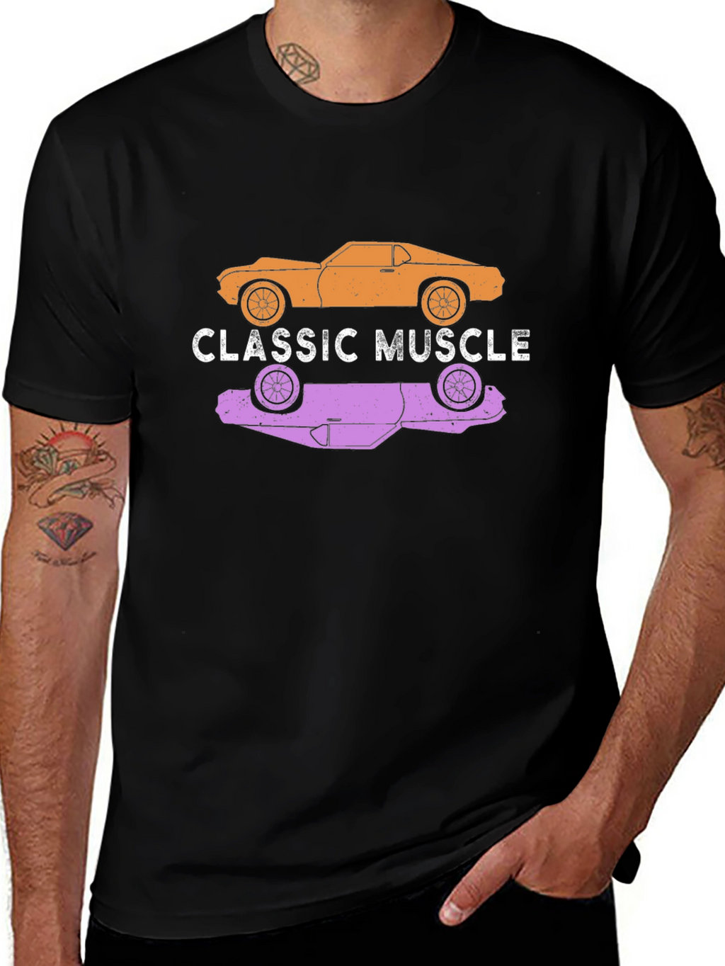 Classic Muscle Car T-Shirt - Black