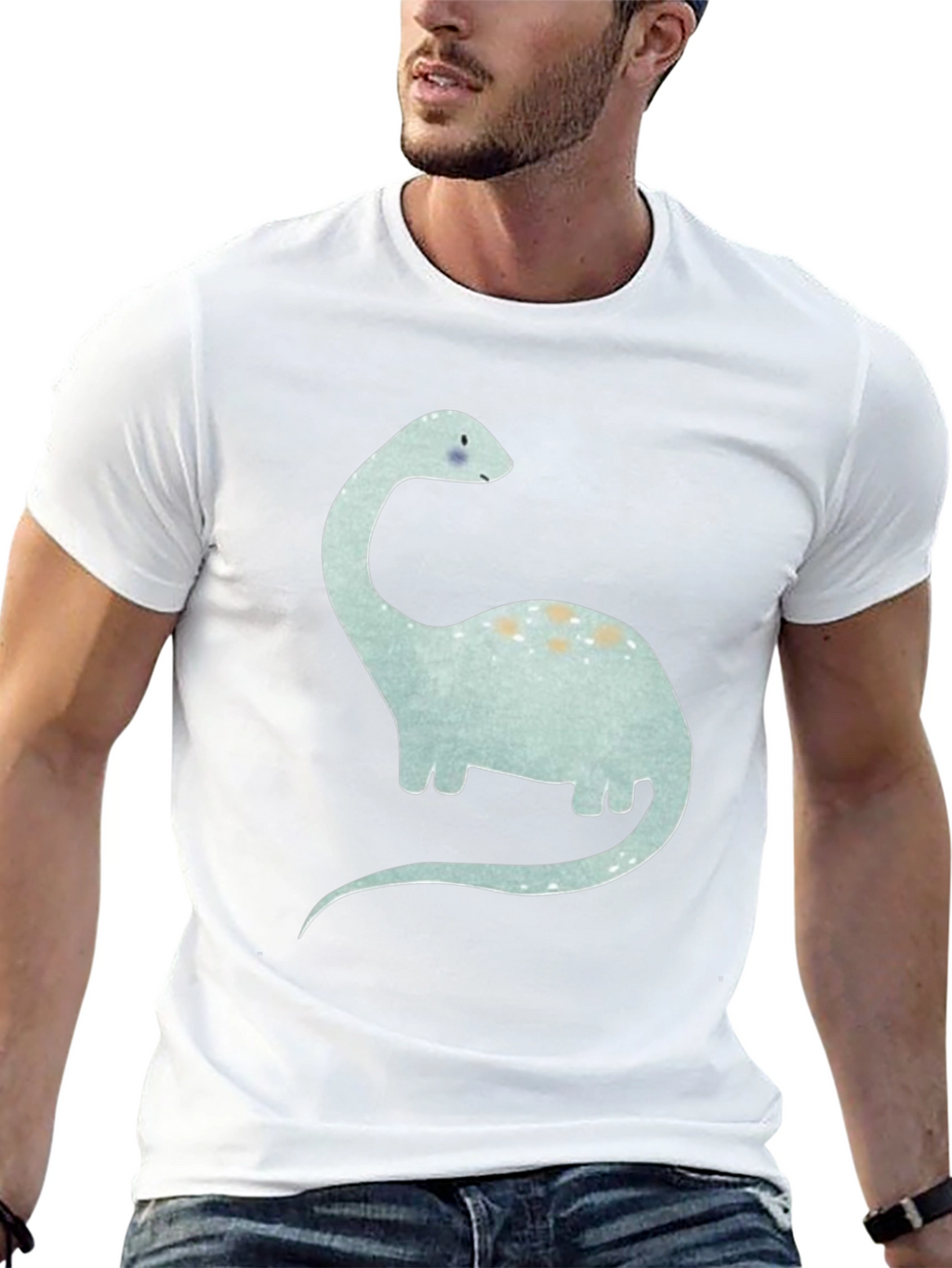 Dinosaur Graphic Tee - Cute Cartoon Brontosaurus