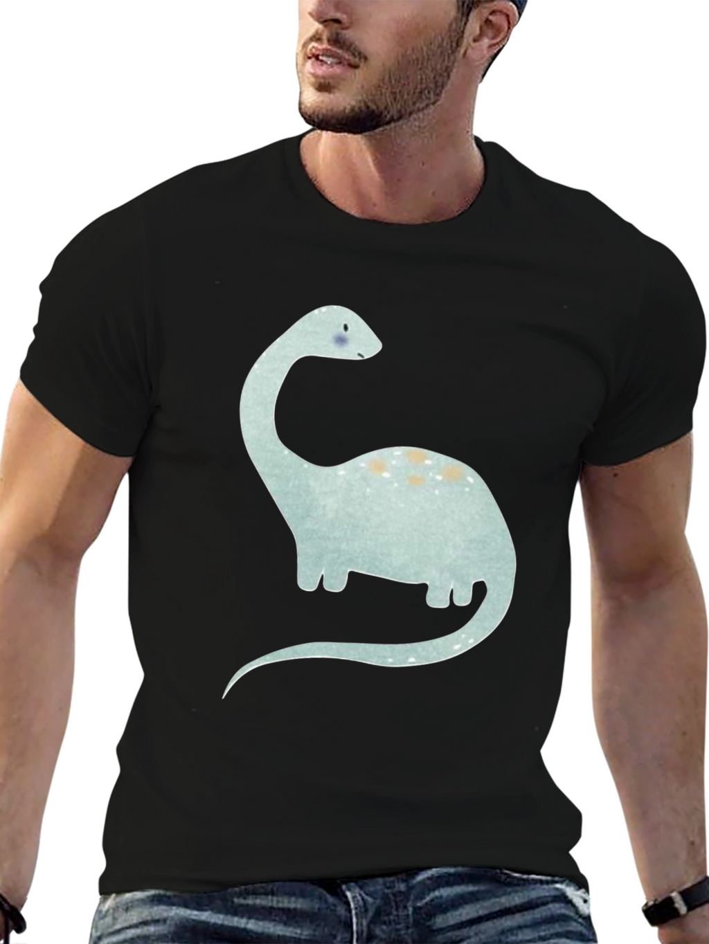 Dinosaur Graphic Tee - Cute Cartoon Brontosaurus