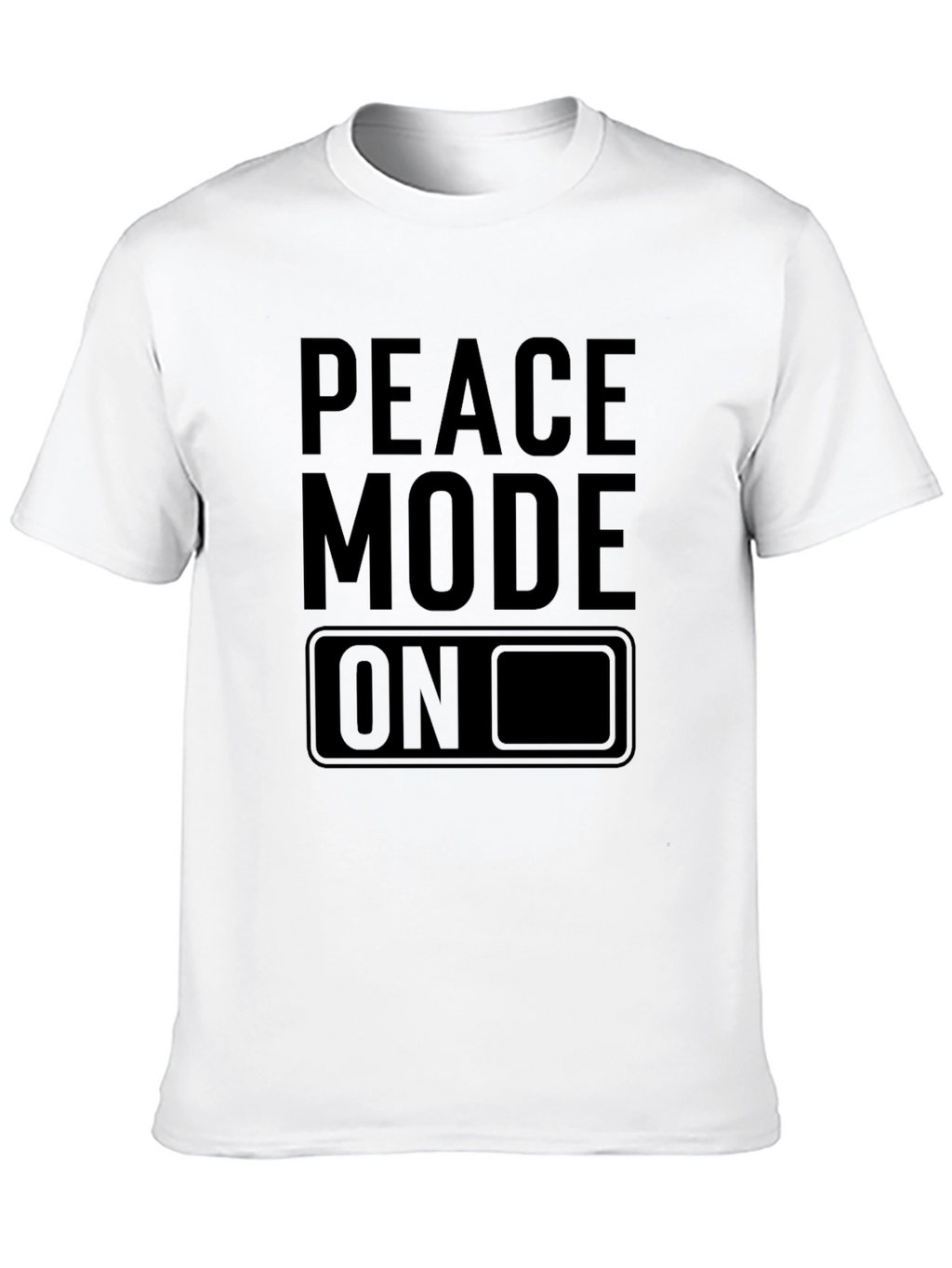 Peace Mode On Graphic Tee - Black Cotton T-Shirt