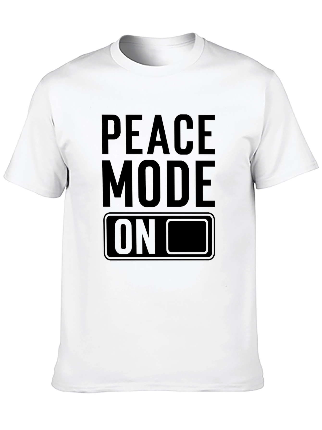 Peace Mode On Graphic Tee - Black Cotton T-Shirt