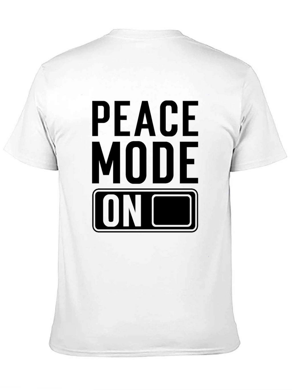 Peace Mode On Graphic Tee - Black Cotton T-Shirt